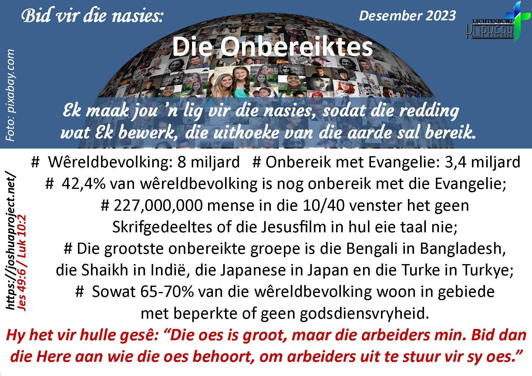 Wereldfokus naweke nuus Lichtenburg N G Klipkerk